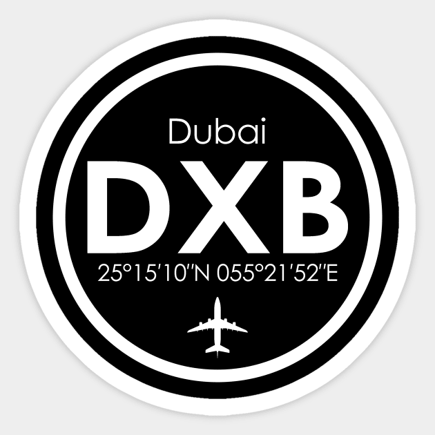 DXB, Dubai International Airport Aviation T-Shirt Sticker by Fly Buy Wear